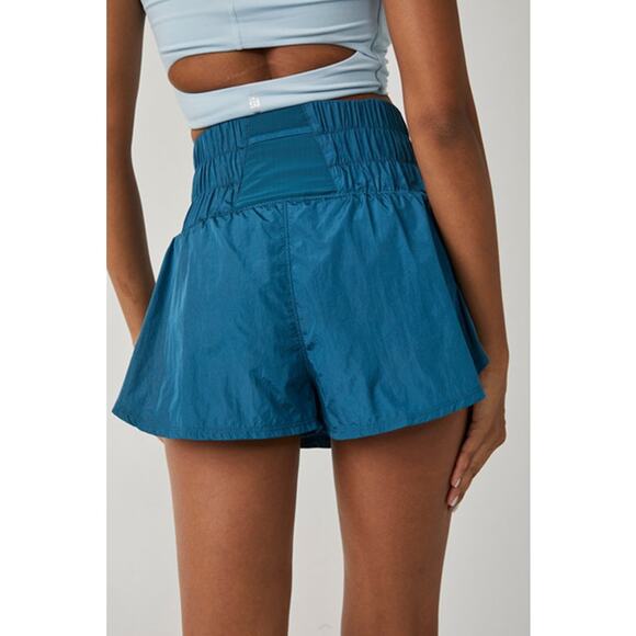 Free People Movement Way Home High Waist Shorts Blue M - Picture 4 of 11